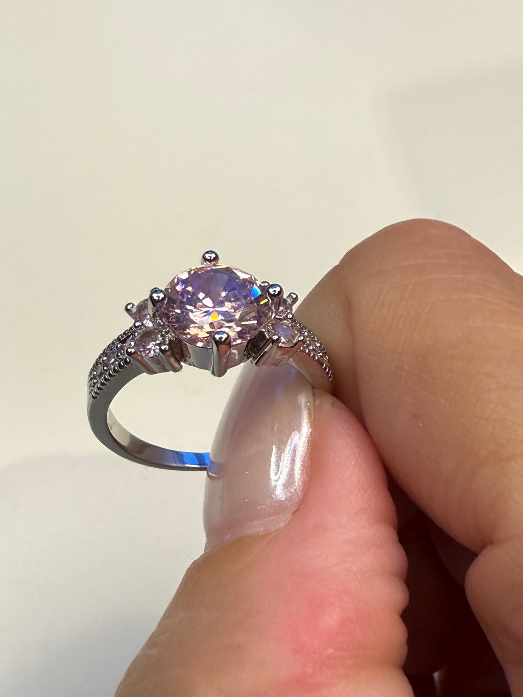 Elegant Round Zirconia Ring In Different Colours