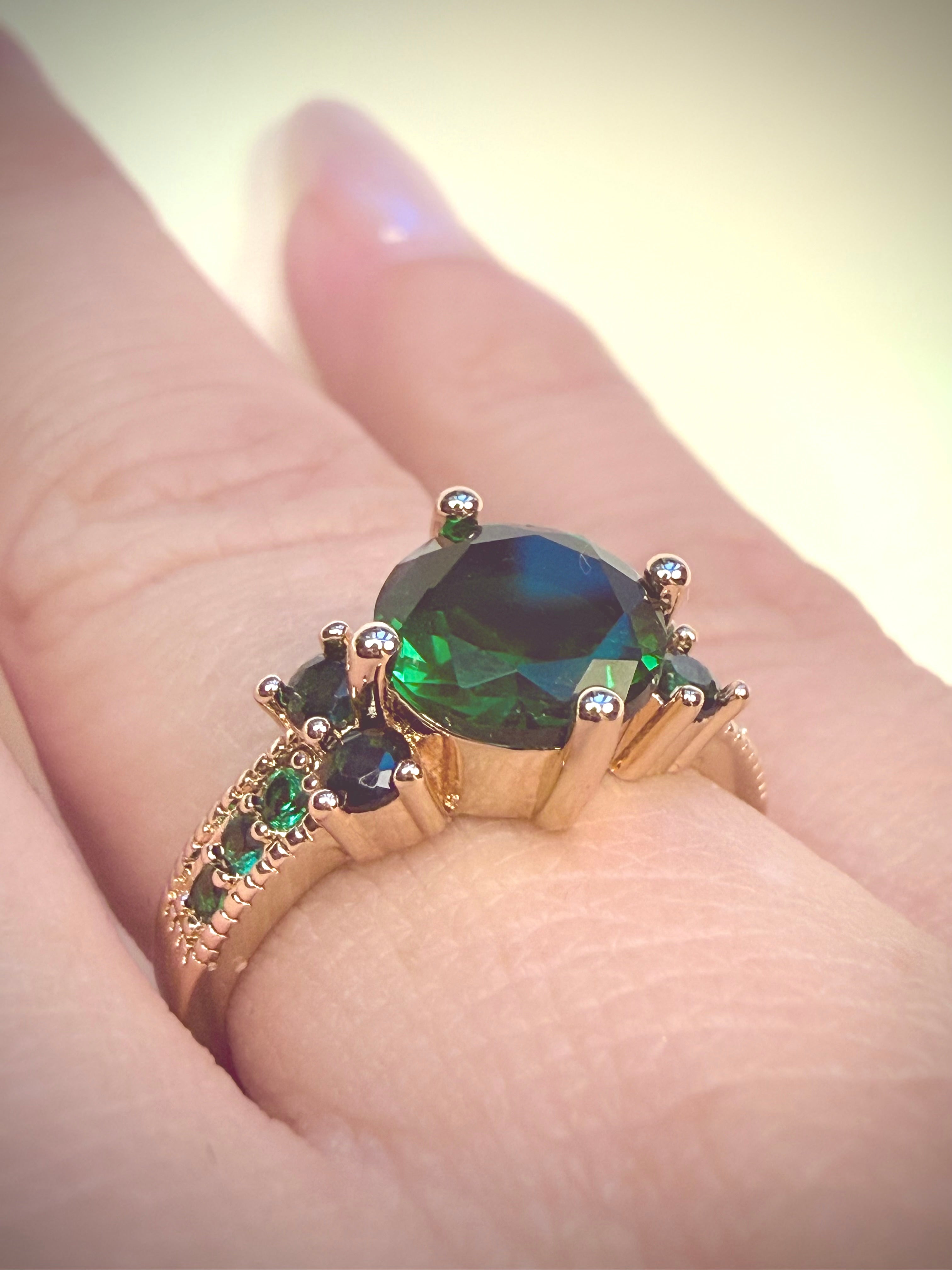 Elegant Round Zirconia Ring In Different Colours
