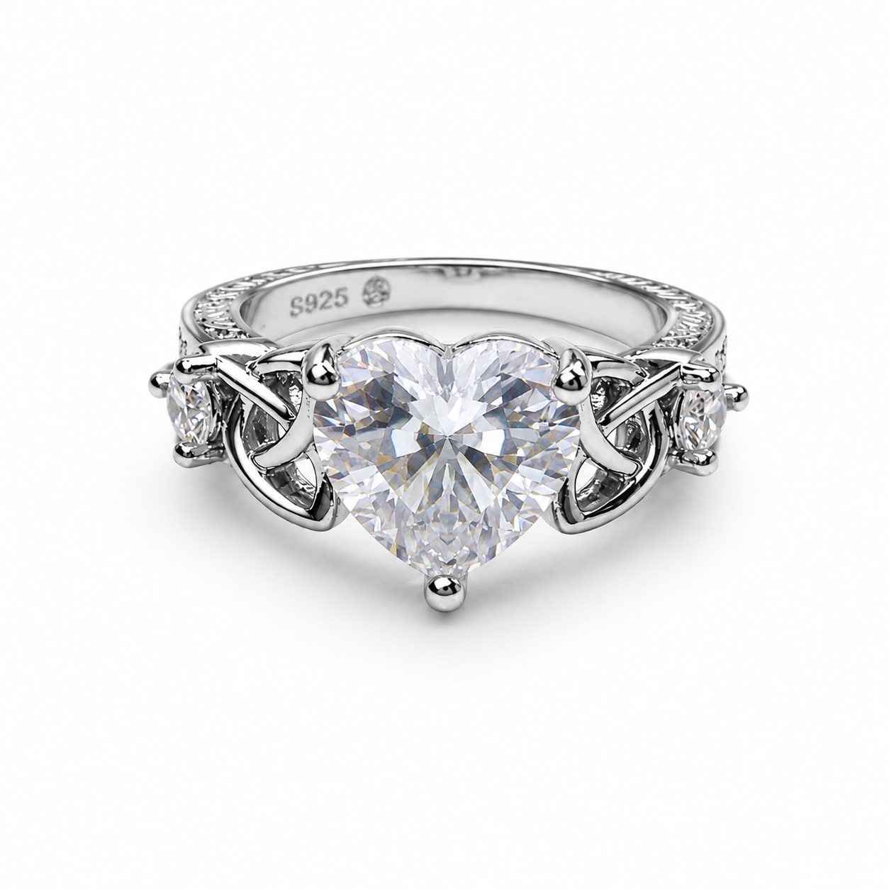 Celtic Heart Ring – S925 Sterling Sølv