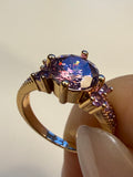 Elegant Round Zirconia Ring In Different Colours