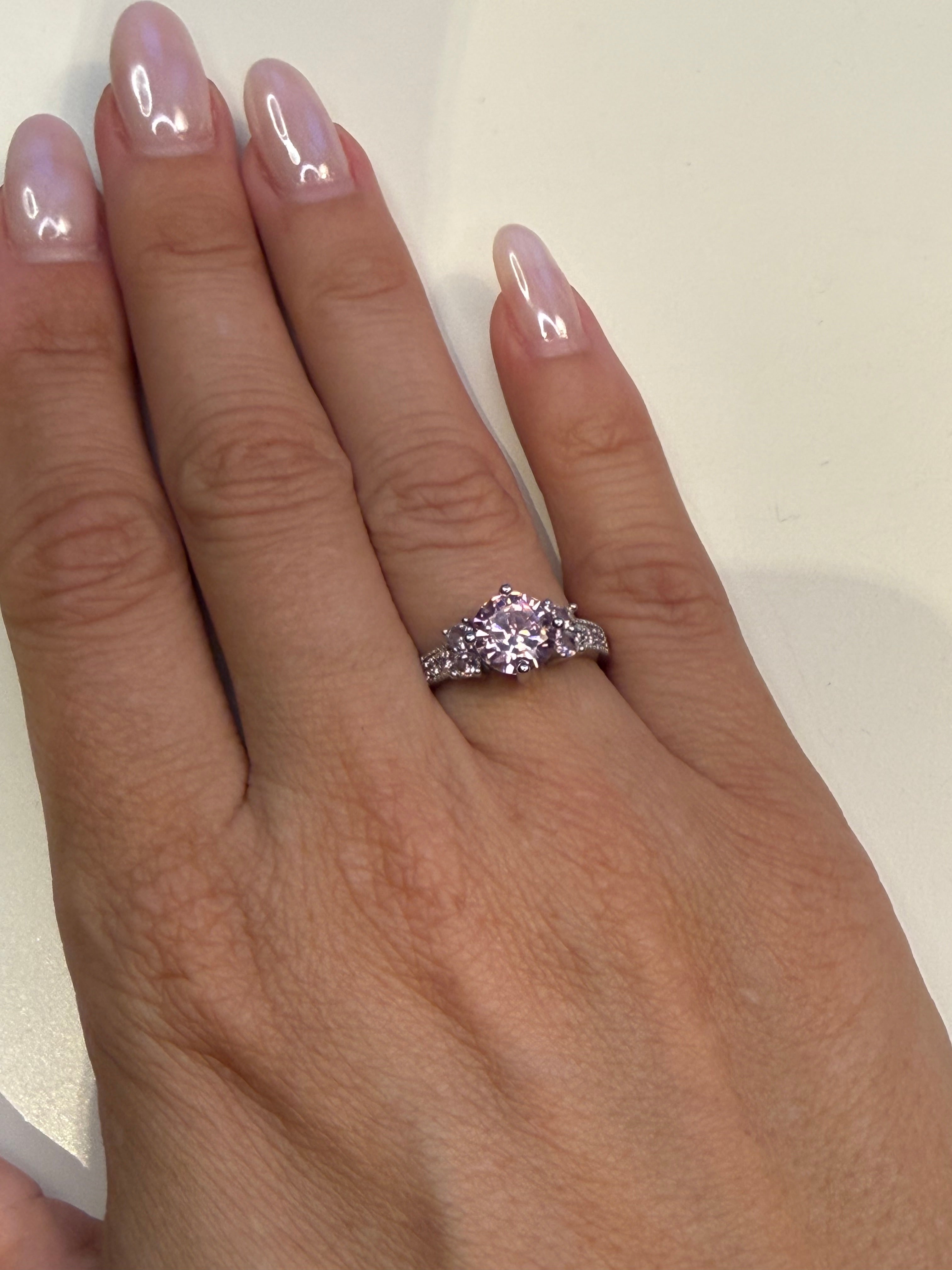 Elegant Round Zirconia Ring In Different Colours