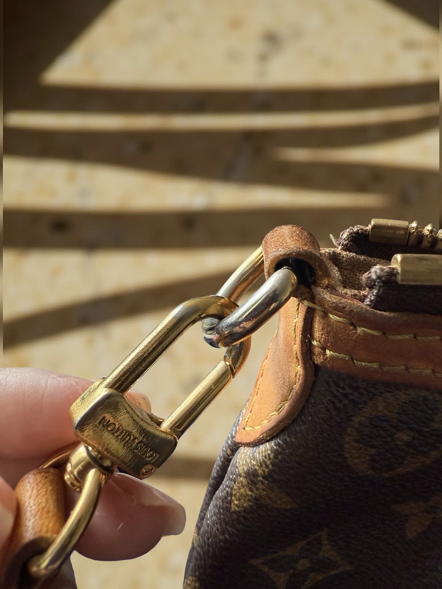 Louis Vuitton Palermo Pm med ekthetsbevis.