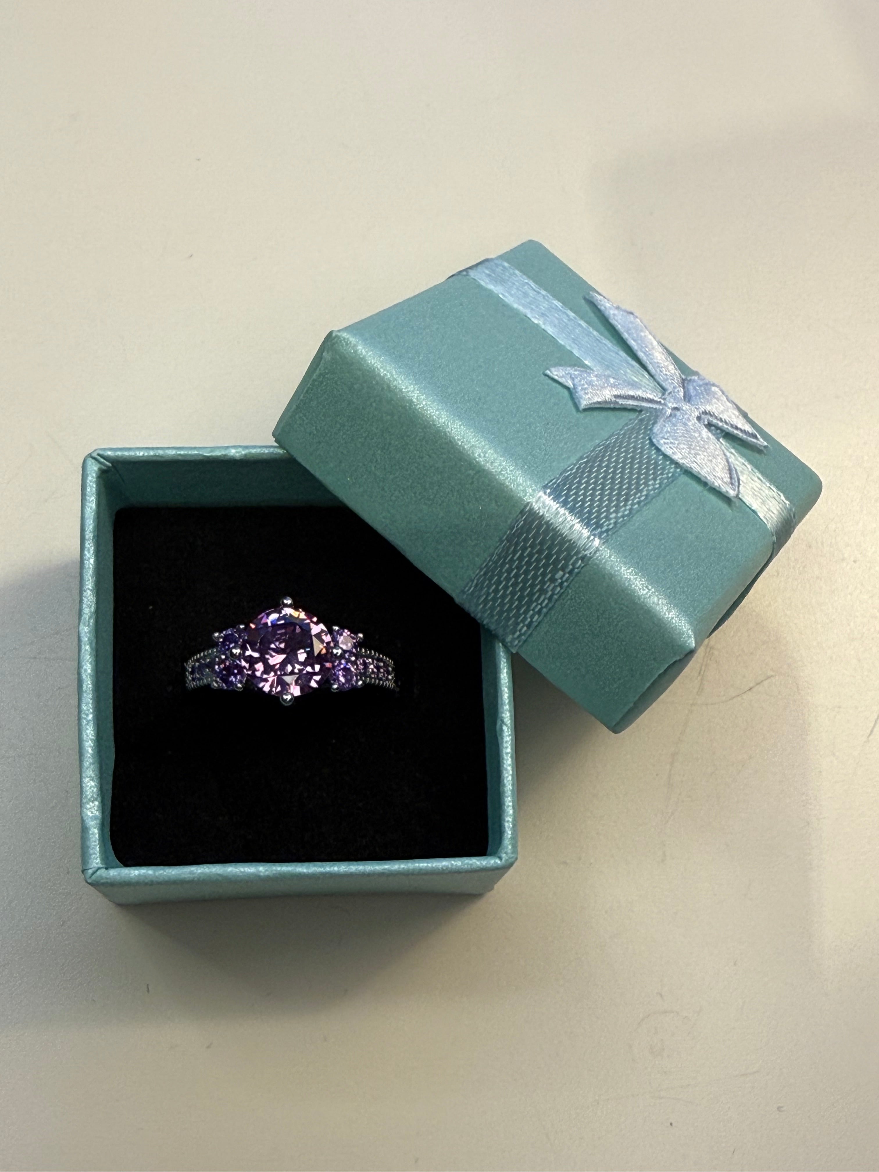 Elegant Round Zirconia Ring In Different Colours