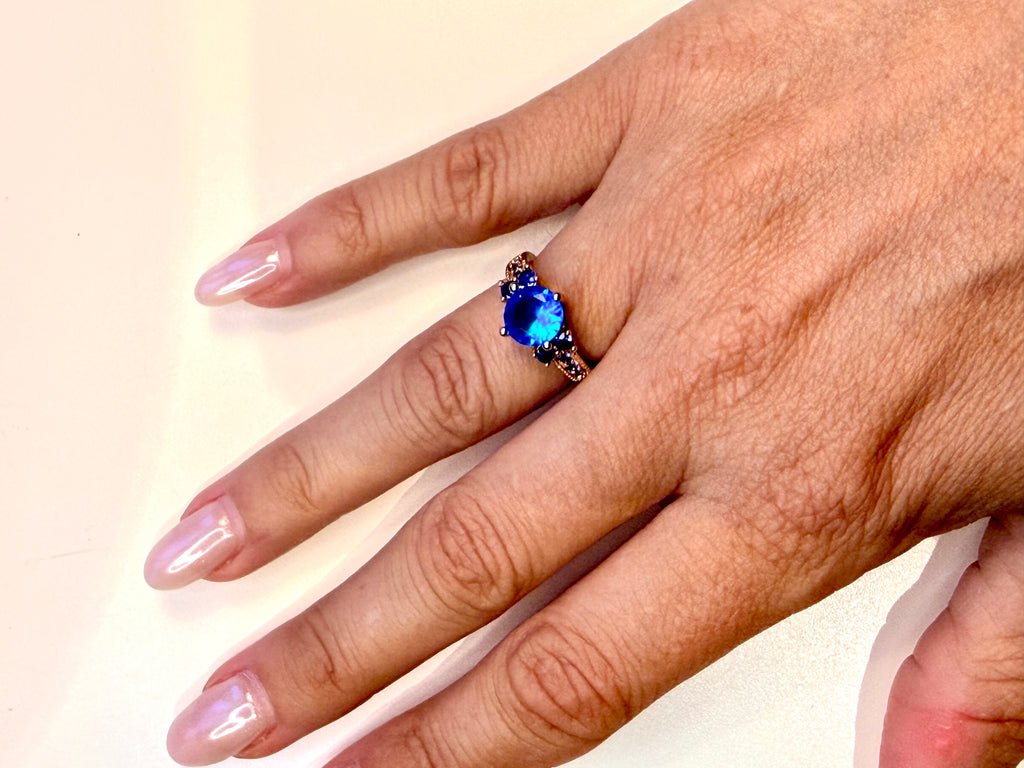 Elegant Round Zirconia Ring In Different Colours