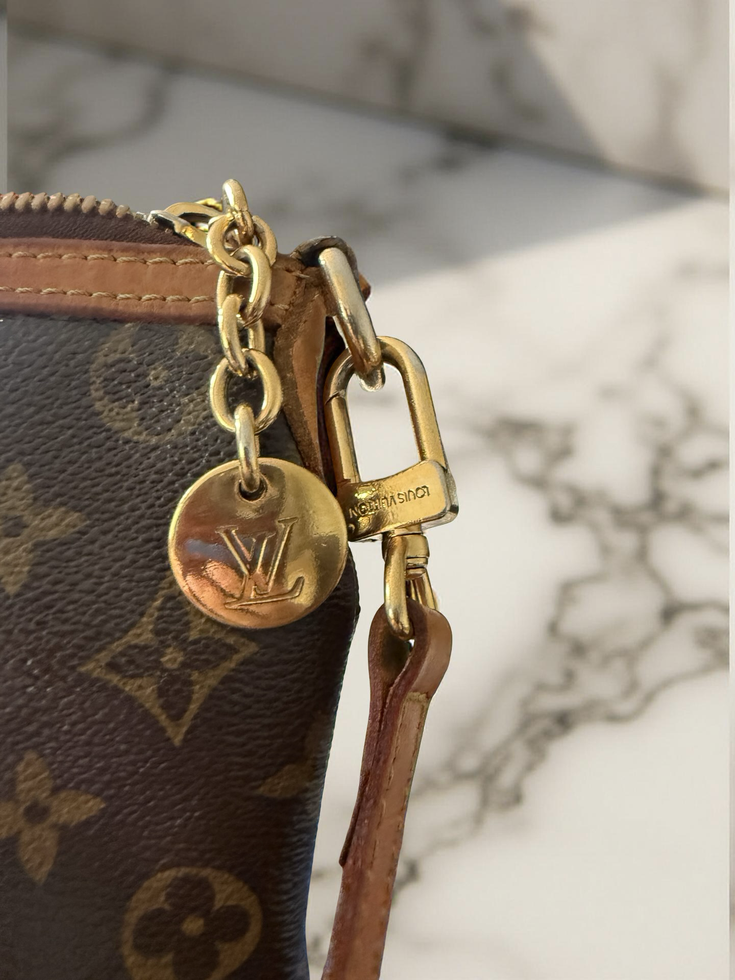 Louis Vuitton Palermo Pm med ekthetsbevis.