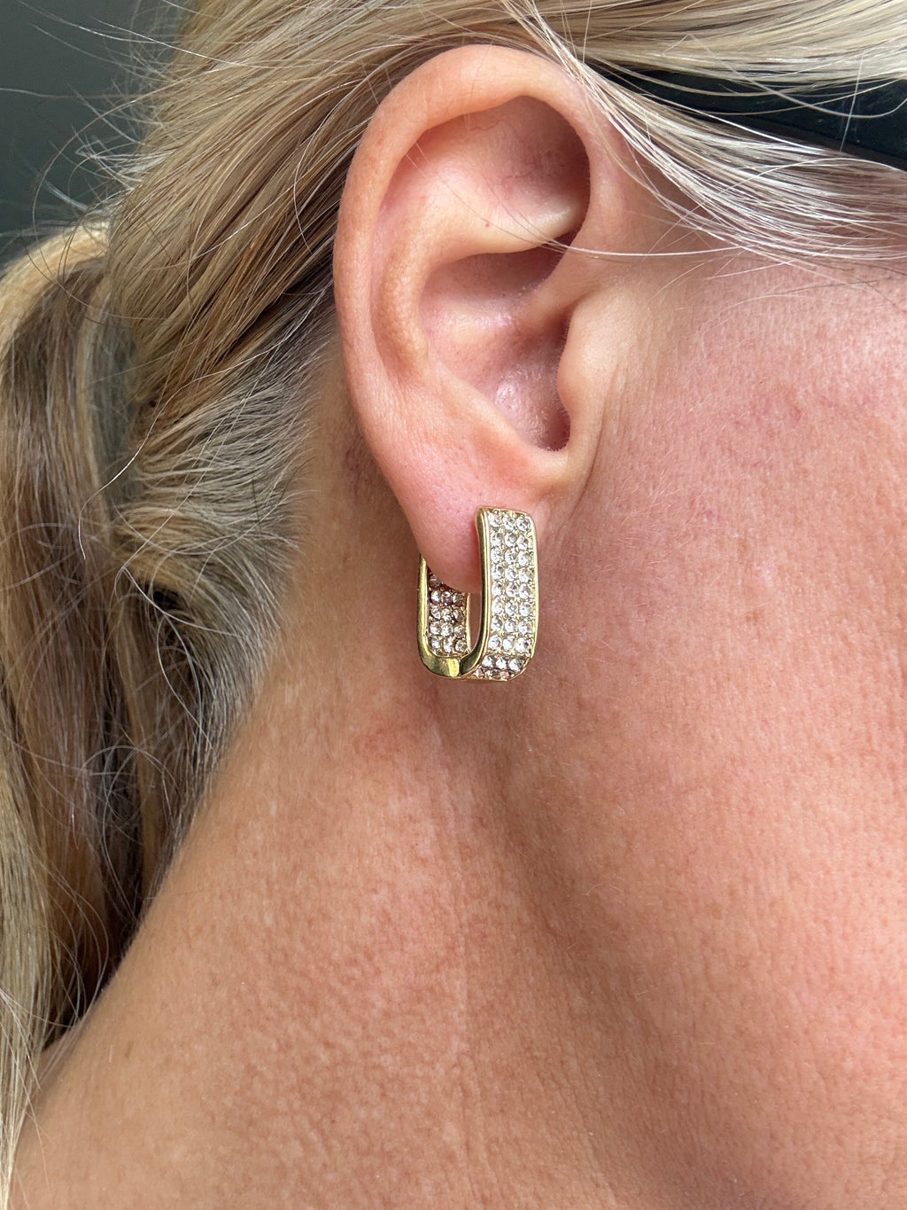 Ear Hoops with Strass