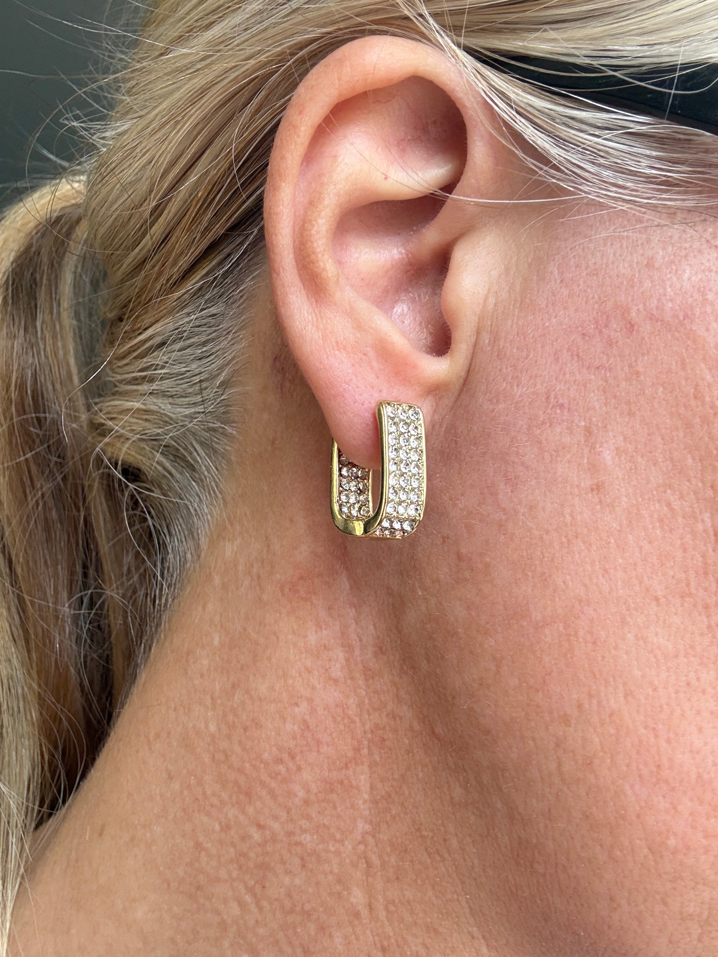 Ear Hoops with Strass