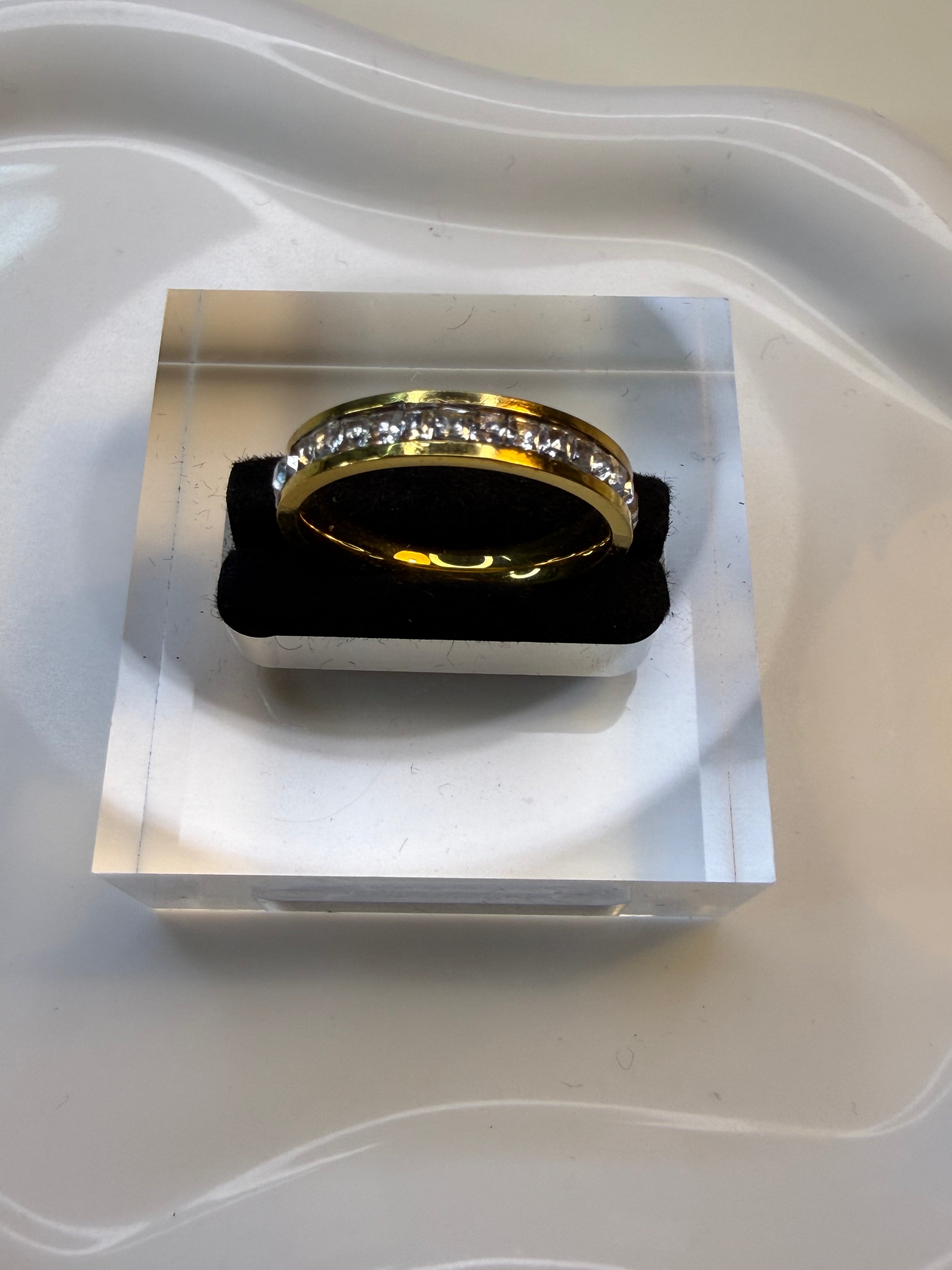 Gold Plated Zirconia Eternity Ring
