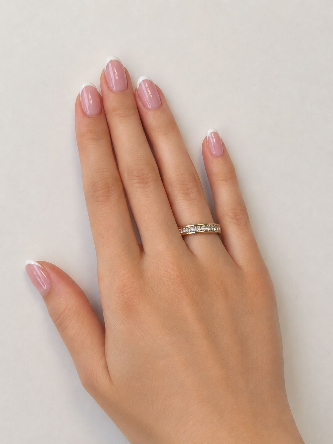 Gold Plated Zirconia Eternity Ring